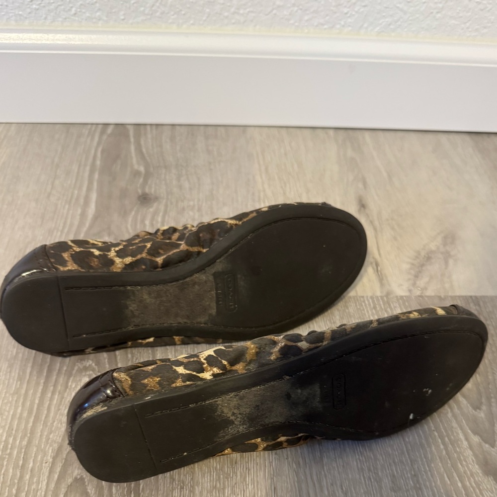 Coach Leopard Print Ballet Flats 8 - Picture 5 of 5